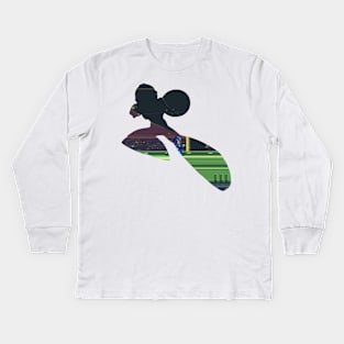 Mega Man X - background cutout v.2 Kids Long Sleeve T-Shirt